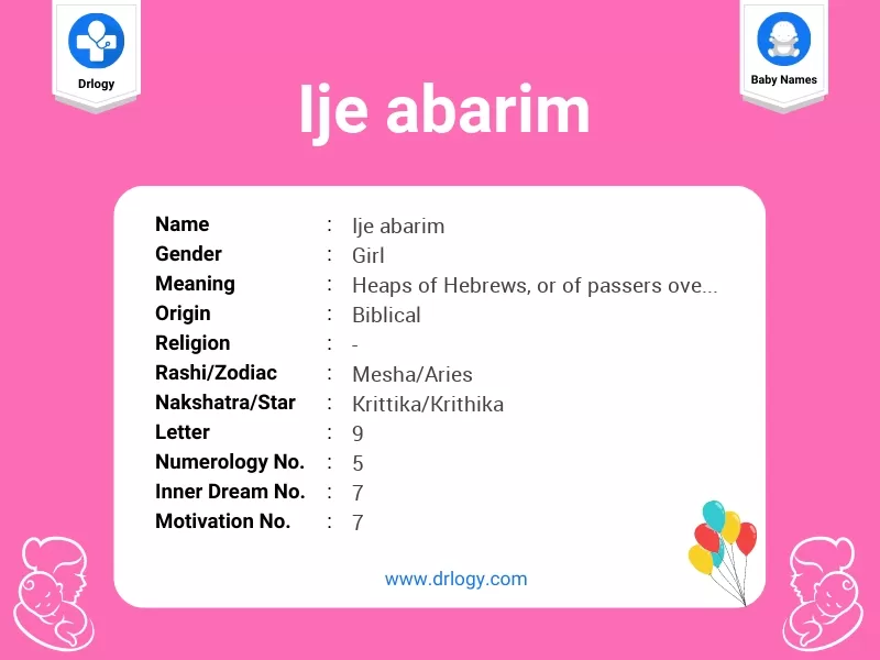 Ije Abarim Name Meaning